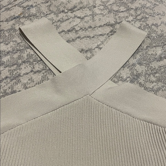 Aritzia Elegant Cream Cross-Strap Women's Top - Picture 3 of 3